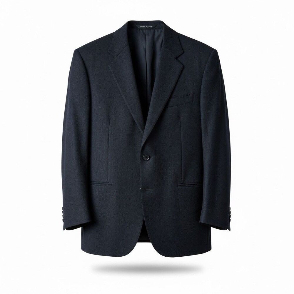 Canali Mens Black Pure Wool Tuxedo Jacket Blazer Size 42R (EU52) Formal Wedding